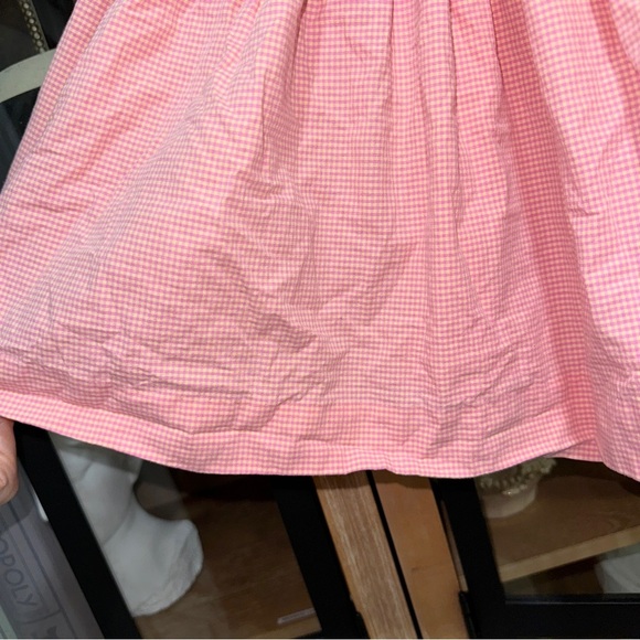 Petit Ami bishop dress smocked floral embroidered bloomers set gingham baby girl - Picture 6 of 7